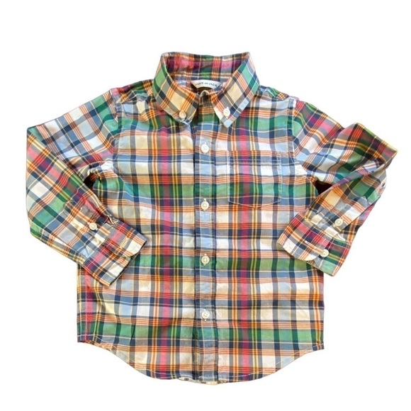 Janie and Jack Toddler Plaid Long Sleeve Shirt Size 2T - Picture 1 of 9